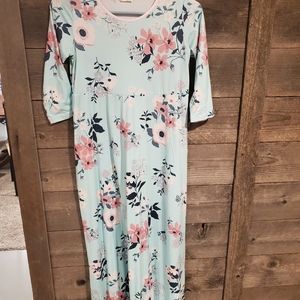 Girls maxi dress 3/4 length sleeve